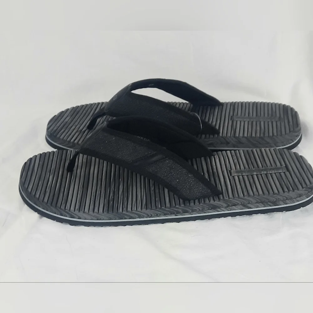 Skechers Tantric Rafe Mens Thong Sandals Size 13 Relaxed Fit Comfort Black NEW